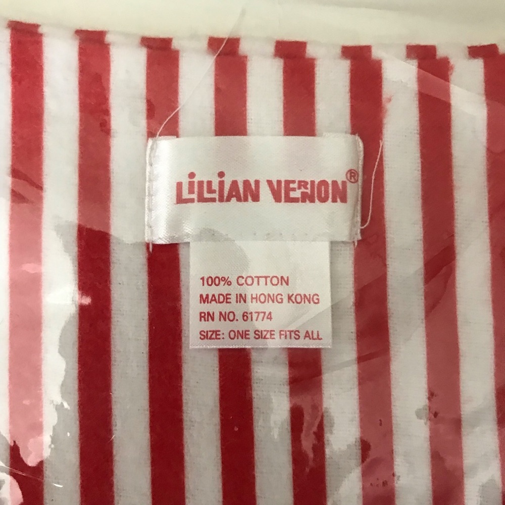 Vintage LiLLiAN VERNON Striped Cotton Flannel Nightshirt NIP NEW Unisex One Size - Picture 5 of 5